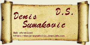Denis Šumaković vizit kartica